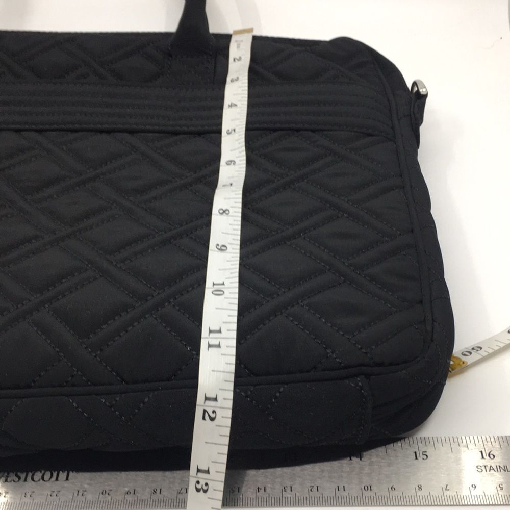 Vera Bradley Black Quilted Laptop Bag - Picture 12 of 15